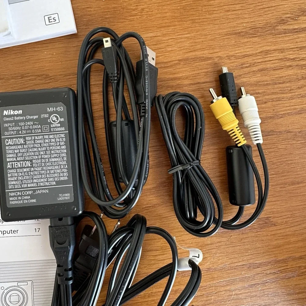 MH-63 OEM Battery Charger NIKON Coolpix S570 And Other Cords Manual Software
